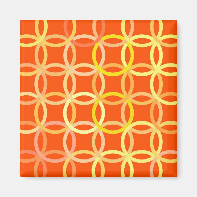 Moderne Kreise, Mandarine orange Magnet (Vorne)