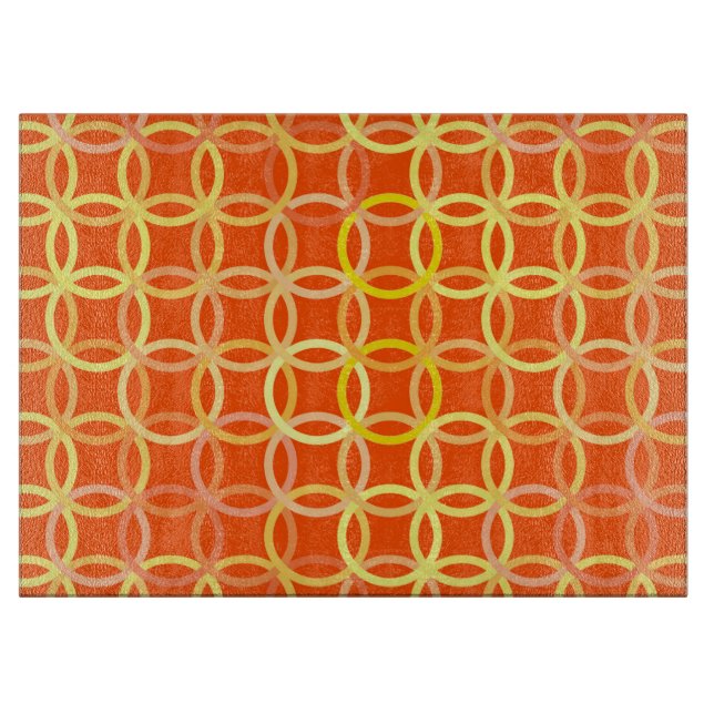 Moderne Kreise, Mandarine orange Schneidebrett (Vorderseite)