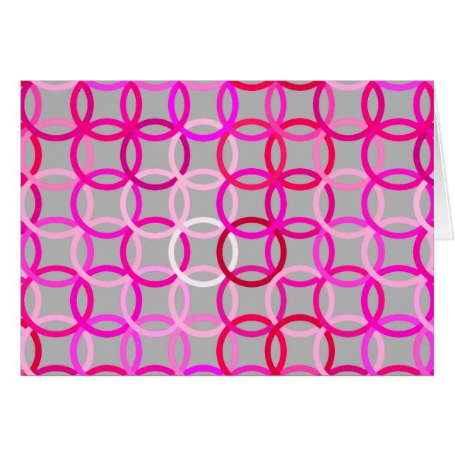 Moderne Kreise, rosa, magenta und grau (Vorderseite (Horizontal))