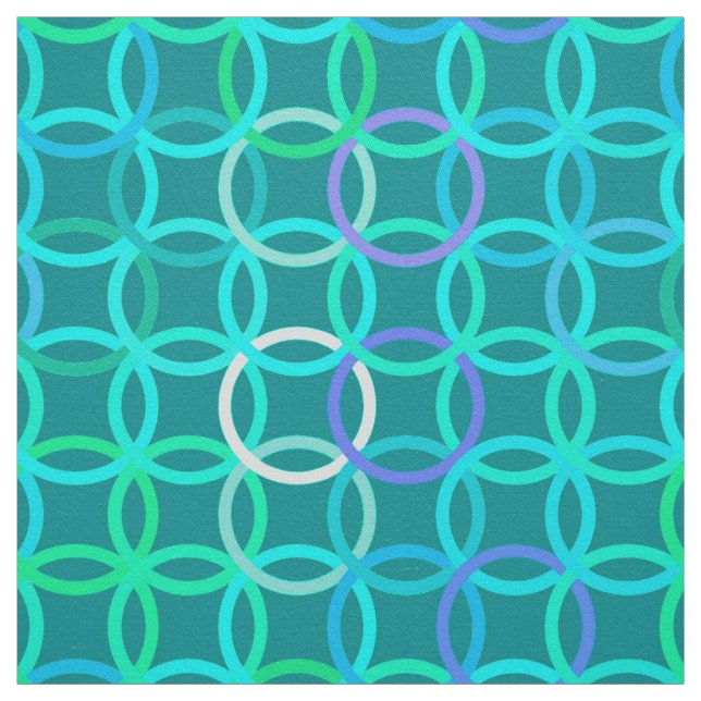 Moderne Kreise, türkis und aqua Stoff (Muster)