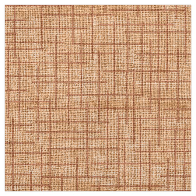 Moderne Kreuzschraffur-Jute-Textur-Muster Stoff (Muster)