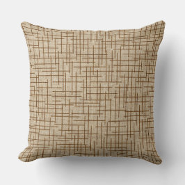 Moderne Kreuzschraffur-Jutestoff-Textur Kissen