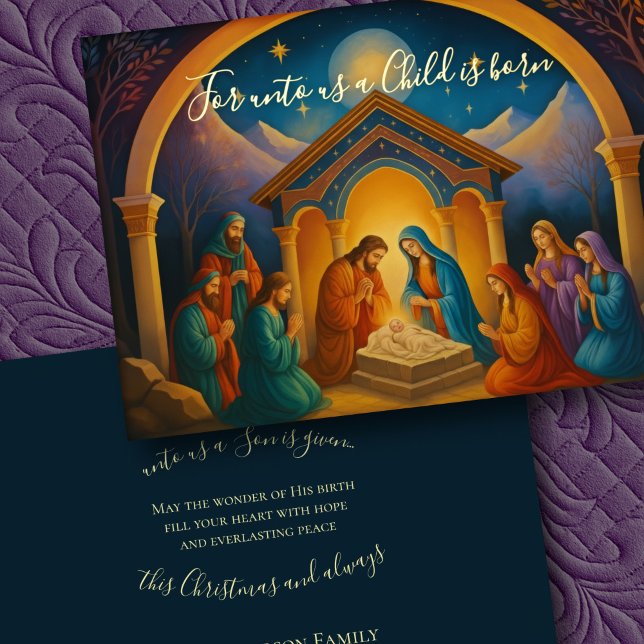 Moderne Krippenlandschaft Feiertagskarte (Von Creator hochgeladen)