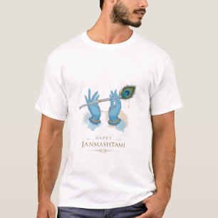 Moderne Krishna Print T - Shirt - Traditionsmischu