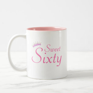 Moderne Krone Sweet Sixty in Rosa Zweifarbige Tasse