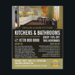Moderne Küche Design, Küche & Badezimmer Fitter Flyer<br><div class="desc">Modernes Küchendesign,  Küche & Bad Fitter Gesellschaft Werbung Flyer durch den Business Card Store.</div>