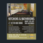 Moderne Küche Design, Küche & Badezimmer Fitter Flyer<br><div class="desc">Modernes Küchendesign,  Küche & Bad Fitter Gesellschaft Werbung Flyer durch den Business Card Store.</div>