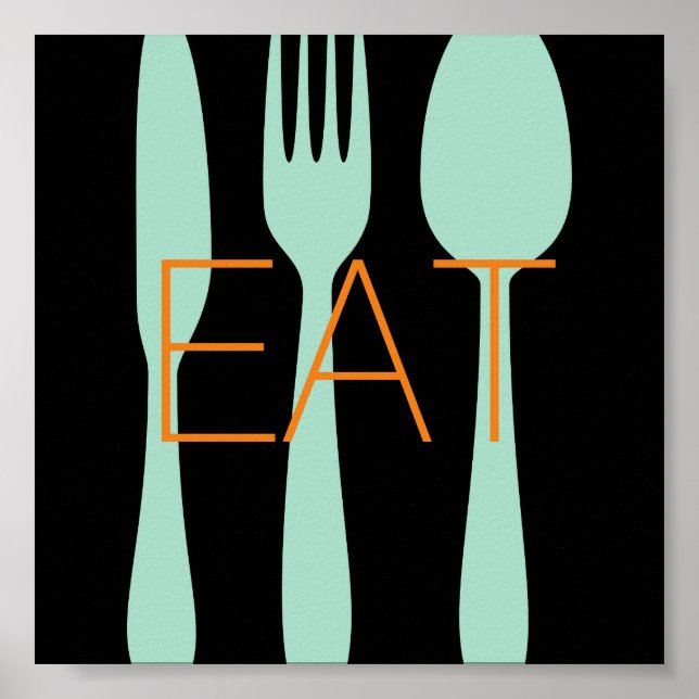 Moderne küche Zitat Wort Kunst essen Poster (Vorne)