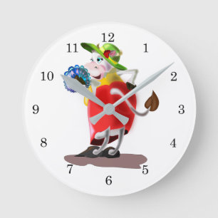 Moderne Kuh Funny Wall Uhr