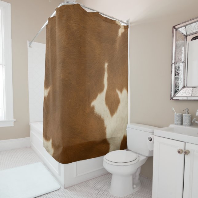 Moderne Kuh Imitate Leather Elegante Collection Duschvorhang (Beispiel)