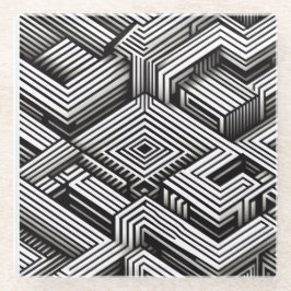 Moderne, kühne, abstrakte monochrome geometrische  glasuntersetzer