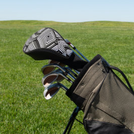 Moderne, kühne, abstrakte monochrome geometrische  golf headcover