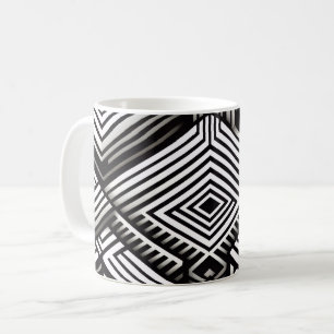 Moderne, kühne, abstrakte monochrome geometrische kaffeetasse