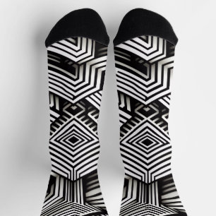 Moderne, kühne, abstrakte monochrome geometrische socken