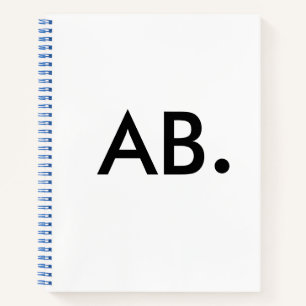 Moderne kühne Anfangsbuchstaben-Statement-Design Notizbuch