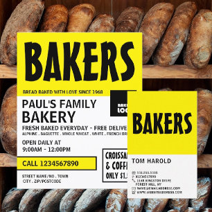 Moderne, kühne, Bäckerei Store-Werbung Flyer