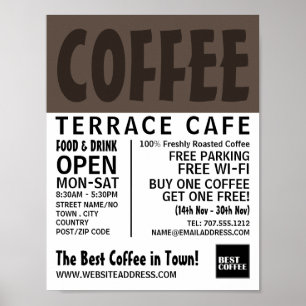 Moderne, kühne Barista, Café, Coffeehouse Werbung Poster