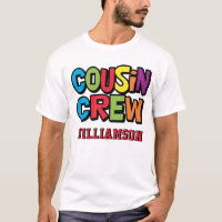 Moderne, kühne, farbenfrohe Cousin-Crew-Familientr