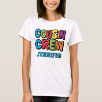 Moderne, kühne, farbenfrohe Cousin-Crew-Familientr