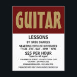Moderne, kühne, gitarre Lektionen Werbung Flyer<br><div class="desc">Moderne,  feine Gitarrenunterricht Flyer der Werbung durch den Business Card Store.</div>