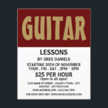 Moderne, kühne, gitarre Lektionen Werbung Flyer<br><div class="desc">Moderne,  feine Gitarrenunterricht Flyer der Werbung durch den Business Card Store.</div>