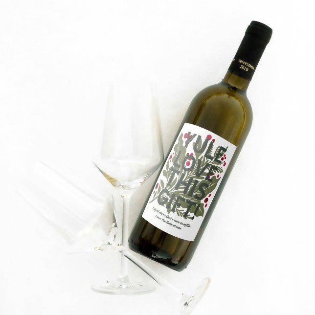 Moderne, kühne grafische Typografie Weinetikett (Von Creator hochgeladen)