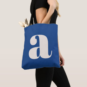 Moderne kühne kobaltblaue Retro-Monogramm-Initiale
