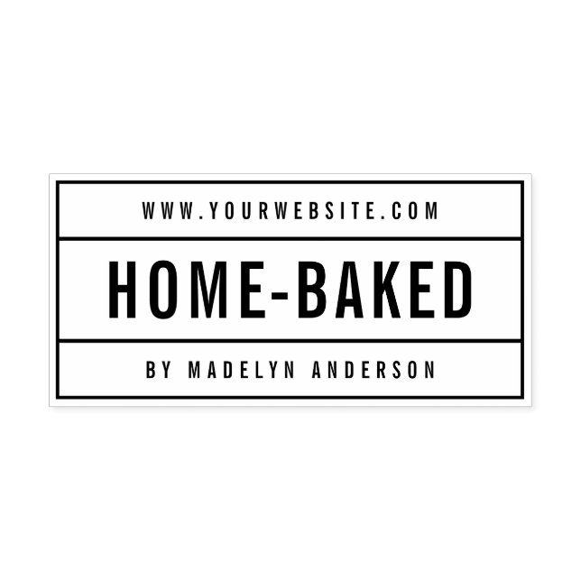 Moderne, kühne Namenswebseite Zuhause gebacken Permastempel (Design)