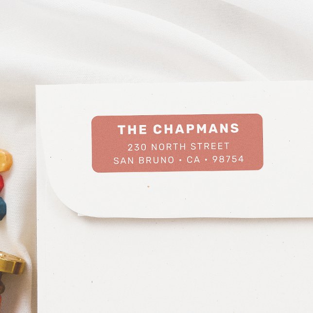 Moderne, kühne rote Rücksendeadresse (Von Creator hochgeladen)