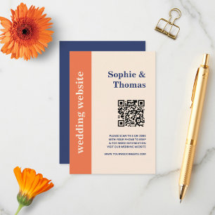 Moderne kühne typografische Hochzeitswebsite Apric Begleitkarte
