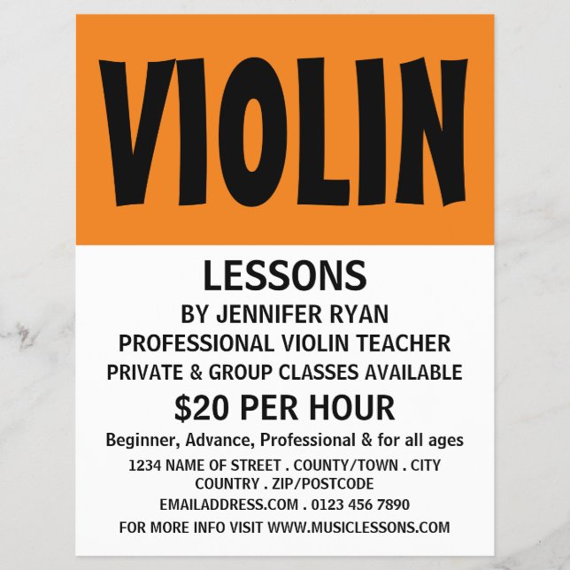 Moderne Kühne, Violinwerbung Flyer (Vorne)