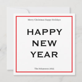 Moderne, kühne Weihnachtskarte | Benutzerdefiniert Feiertagskarte