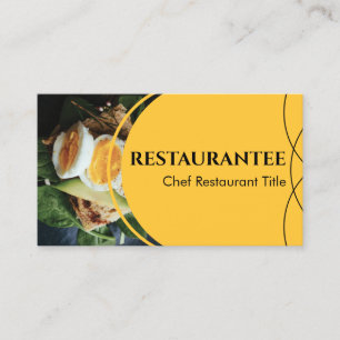 Moderne kulinarische Küche für Gourmetköche Visitenkarte