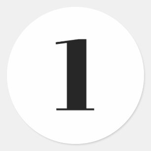 Moderne Kundennummer, Alter, Schwarz-weiß Runder Aufkleber