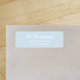 Moderne, kundenspezifische, hellblaue Rücksendeadr