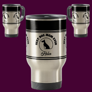 Moderne, kundenspezifische Mama für Monogramm-Hund Reisebecher