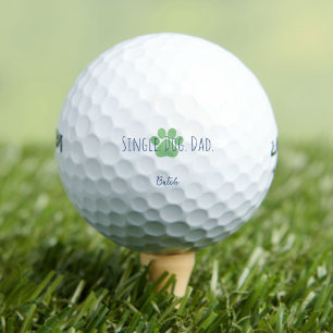 Moderne, kundenspezifische Vater Hunde grüne Paw Golfball
