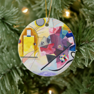 Moderne Kunst Abstrakt Kandinsky Gelb Rot Blau Keramik Ornament