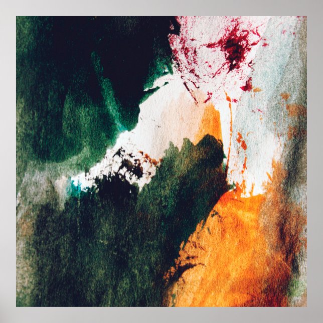 Moderne Kunst, abstrakte Malerei. Fine Art abstrak Poster (Vorne)