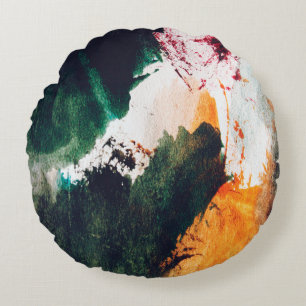 Moderne Kunst, abstrakte Malerei. Fine Art abstrak Rundes Kissen