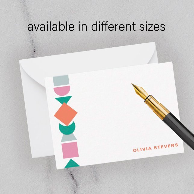 Moderne Kunst abstrakter geometrischer Name person Mitteilungskarte (Von Creator hochgeladen)