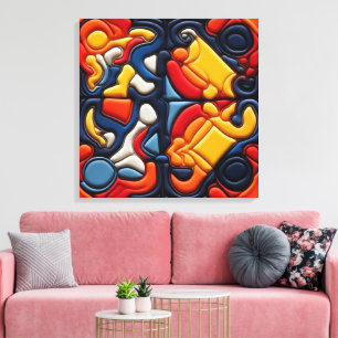 Moderne Kunst auf Leinwand gedruckt und gespannt