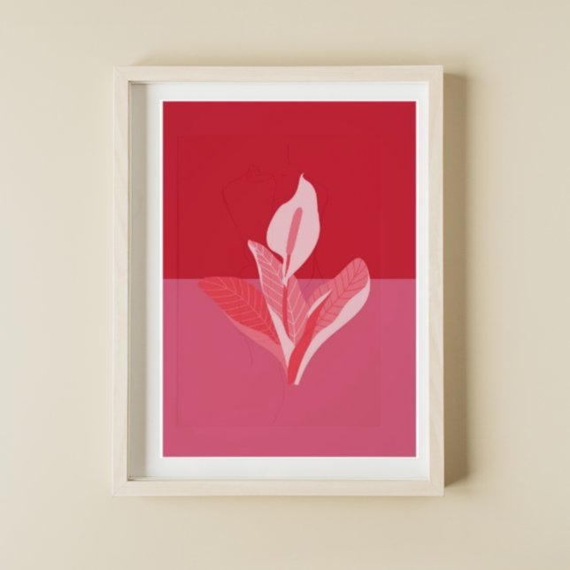 Moderne Kunst Calla Lily Rosa Poster (Von Creator hochgeladen)