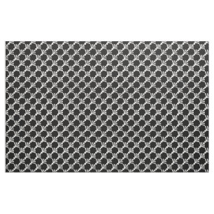 Moderne Kunst-Deko-Muster-Schwarzweiss-Gewebe Stoff