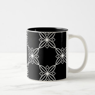Moderne Kunst-Deko-Schwarzweiss-Tasse Zweifarbige Tasse