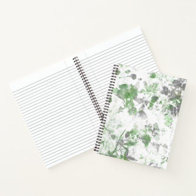 Moderne Kunst der Blume und Wandstruktur Notizbuch (Innenseite)