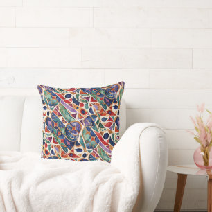 Moderne Kunst farbenfrohe Mosaik Kissen