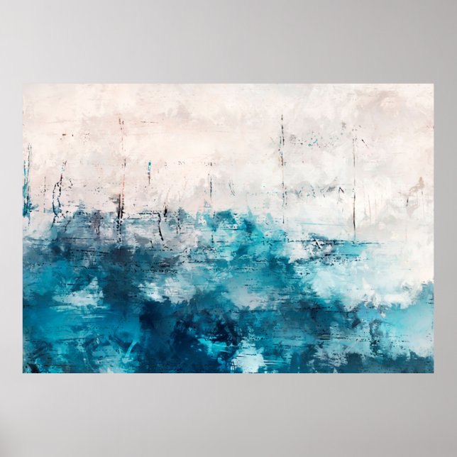 Moderne Kunst. Farbenfrohe zeitgenössische Kunstwe Poster (Vorne)