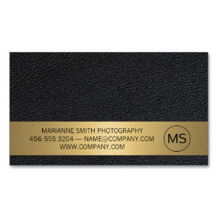 Moderne Kunst Fotograf Leder Magnetische Visitenkarte