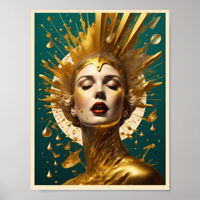 Moderne Kunst Girl Poster (Vorne)